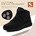 AEHAO Non Slip Work Boots for Men Slip Resistant Shoes for Chef Kitchen Restaurant Food Service Working Waterproof Ankle Boot Cotton-Padded,Black 13
