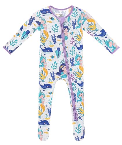 Image of SUZEL Viscose from Bamboo Baby Footed Pajamas - Baby Infant Boys Girls One Piece Romper - Sleep 'N Play PJs - 0-24 Months