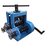 DBM IMPORTS Manual Pipe Tube Roller Bender Rolling Tubing Round Flat Square Bending Steel Hand...