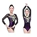 Kmeruoys Girls Rhythmic Gymnastics Leotards Teens Ballet Dance Outfit Costumes Competition Practice Stage Performance (Color : Purple, Size : Large)