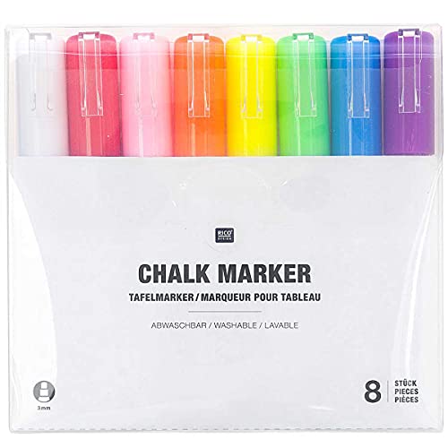 8 marqueurs pour tableau blanc effaçables à sec aux couleurs de l'arc-en-ciel