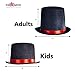 Dress Up America Top Hats for Kids and Adults - Black Magician Party Hat - Formal Tuxedo Hat - Unisex