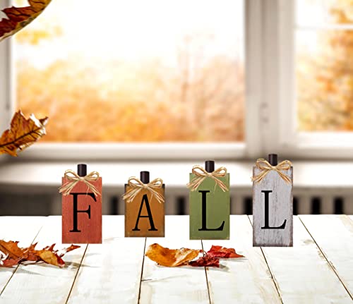 Fall Decorations for Home Thanksgiving Signs Wooden Table Sign Vintage Farmhouse Block Sign Harvest Fall Autumn Home Decor - Image 3