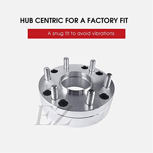 EZAccessory 2 Wheel Adapters 5x4.5 to 6x5.5 (5x114.3 to 6x139.7) Hub Centric Fit For Chevy GMC 6 Lug Wheels With 78mm Bore Thickness 2 Inch
