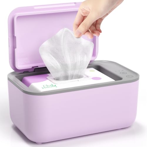 Image of Baby Wipe Warmer, Wipe Warmer and Baby Wet Wipes Dispenser, Diaper Wipe Warmers with 3 Heat Modes and Large Capacity for Babies Pets, New Moms (Purple)