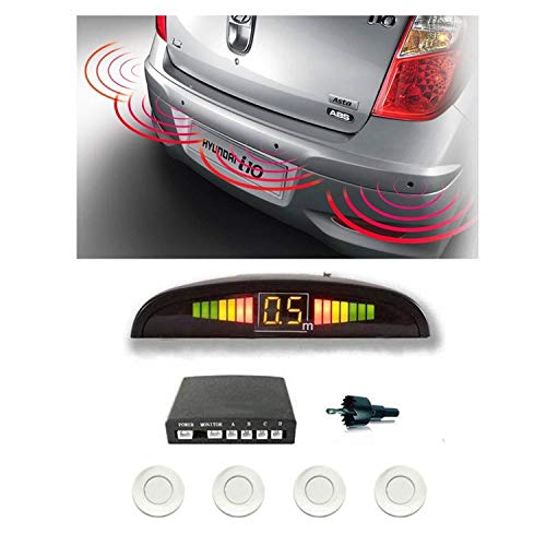 Reverse Car Parking Sensor LED Display WHITE (Universal)Maruti Suzuki Spresso