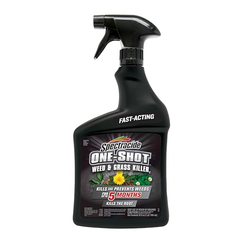 Spectracide One-Shot Weed & Grass Killer, 32 Ounce, Ready-to-Use Spray Kills Weeds and Grass with...