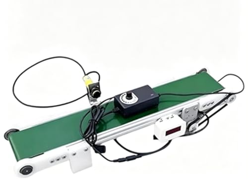 70cm,Cinta Transportadora De Sobremesa con Contador Automático, Velocidad Ajustable, Carril para Carga Pequeña, Ligera Y Compacta para Procesamiento Y Envasado De Alimentos.