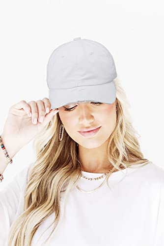 Image of Eohak Ponytail Baseball Hat Distressed Retro Washed Cotton Twill