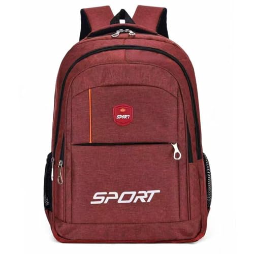 Mochila Masculina Impermeável para Notebook, Casual com Porta USB, Compartimento Acolchoado para Laptop 15.6”, Resistente e Espaçosa para Trabalho e Viagem(Vermelho LT044)