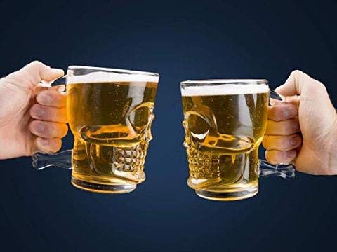 LDG WARE Glass Skull Beer Mug (1pc, Skull Beer Mug 500ml) 1