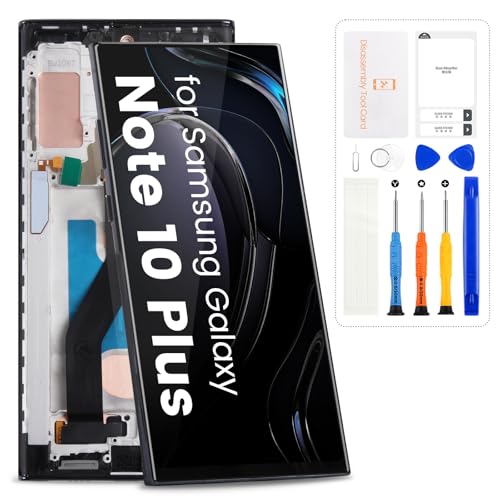 for Samsung Galaxy Note 10 Plus Screen Replacement for Samsung Note10+ LCD Display SM-N975 SM-N976 Touch Digitizer Assembly with Repair Kits(Incell No Fingerprint Black with Frame)