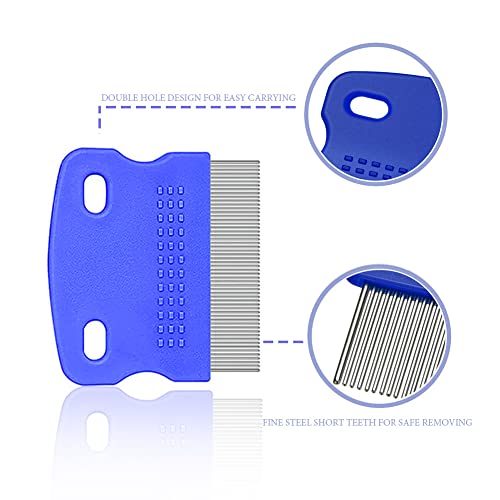 Skypia Pet Grooming Kit For Long And Short Haired Dog Cat And Puppy, Gentle Pet Comb To Remove Tangle And Knots, Tear Stain Remover, Fine-Toothed Flea Tick Lice Dandruff Remover, Dog Grooming Supplies (5 Pcs) #TOP4