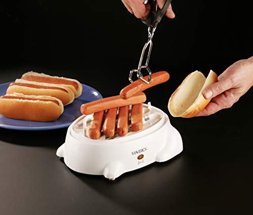 Maverick HC-01 Hero Electric Hot Dog Steamer Cooker, 6 Hot Dog Capacity, White