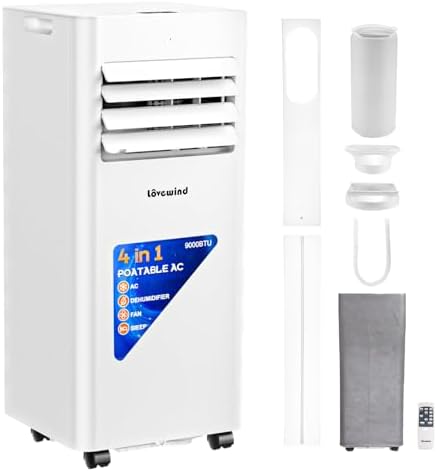 Meilleurs climatiseurs mobiles 2026 8 Lovewind Climatiseur Mobile 9000 BTU(R290 Écologique), Climatiseu...