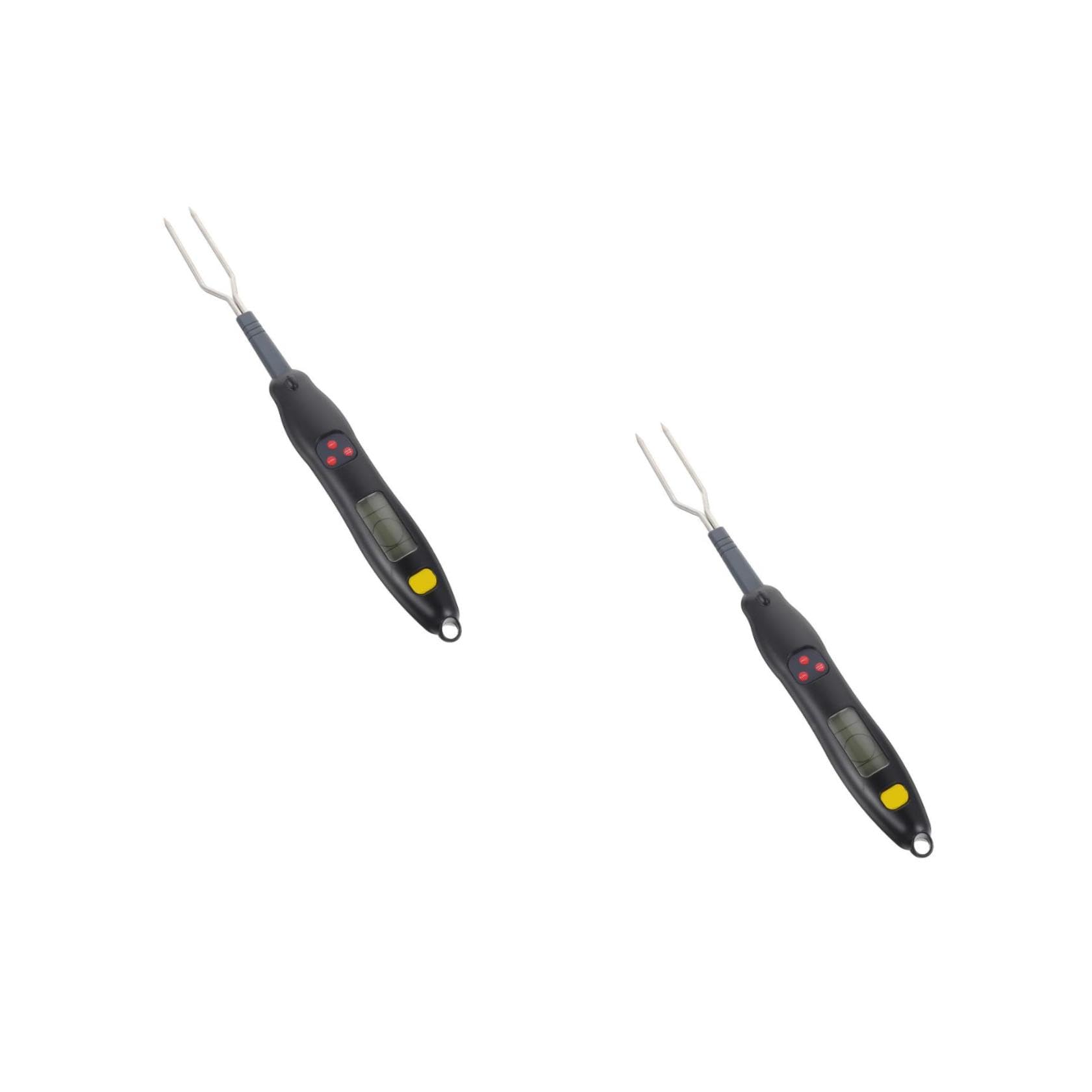 TOYANDONA 2 Pezzi Termometro Elettronico per Carne Bbq con Ergonomico e Sicura Strumento per Arrosto e Termometro Wireless Inossidabile