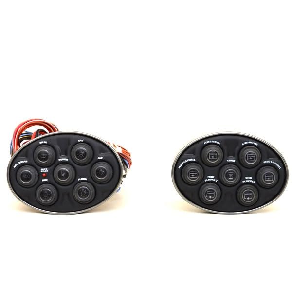 Boat Switch Panel TR151K02301 | 6 3/4 x 5 Inch Push Button