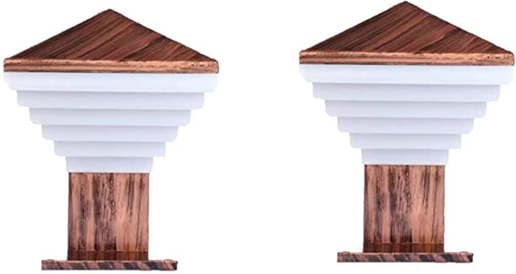 Areezo reezo Copper Antique Outdoor Modern Home Waterproof Gate Light/Pillar Light for Main Gate (Bulb Not Included)(Pack of 2)-image-48