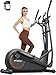 MERACH Crosstrainer für Zuhause mit 42 cm Schrittlänge, Ultral leiser Ellipsentrainer mit manuellem Widerstand, 16 Widerstandsstufen für Ausdauertraining, Mit MERACH App, Belastbar bis 150 kg
