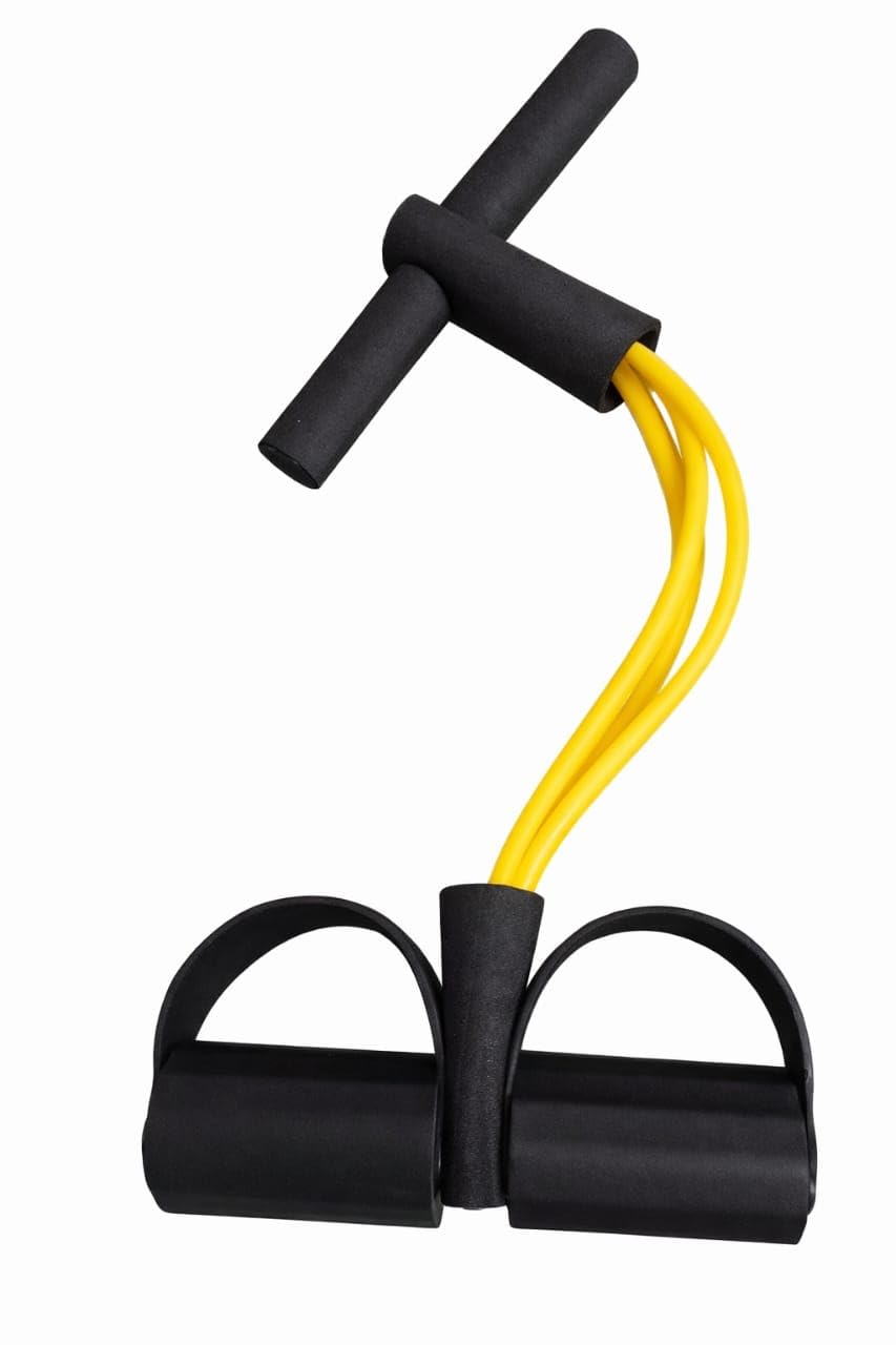 Resistance Band 4 Rubber Tube Yoga Pedal Puller Resistance Band Elastic Pull Rope Multifunction Tension Waist Arm Yoga Stretching Training Home Gym Fitness Equipment Tummy Trimmer-image-17