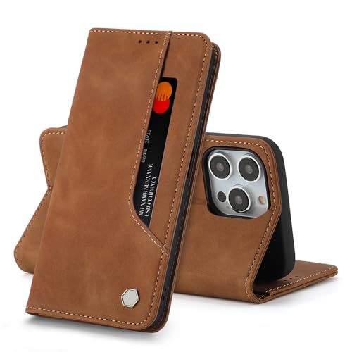 RNOZX For iPhone 16 Pro Max�p���U�[�P�[�X �}�O�l�b�g���t���b�v�E�H���b�g �J�[�h�X���b�g�t���X�}�z�J�o�[�iFor iPhone 16 Pro Max�p/�u���E���j