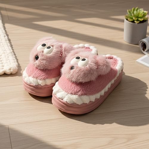 Image of VRITRAZ Women's Comfort Slip On Closed Toe Warm Winter House Clog Indoor Slipper with Cute Print and Degins