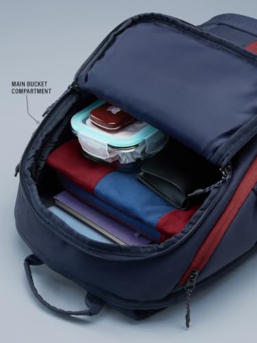 Image of The Souled Store FCB Legacy Backpack - Official FC Barcelona Red & Blue 24L Laptop & College Bag, Travel Daypack for Men & Women