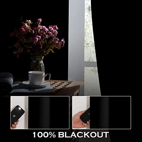 Kgorge KGUSCGM1-4L2-5284C05 4-In-1 Soundproof Anti Dust 100% Blackout Curtains With Melt-Blown Layer Noise Reducing Thermal Insulating Window Drapes thumb #2