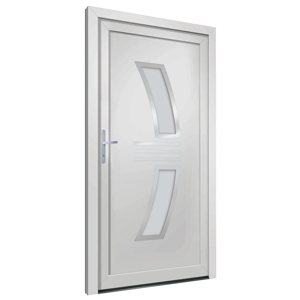 vidaXL Porta di Ingresso Destra/Sinistra Antracite e Bianco Misure Diversi