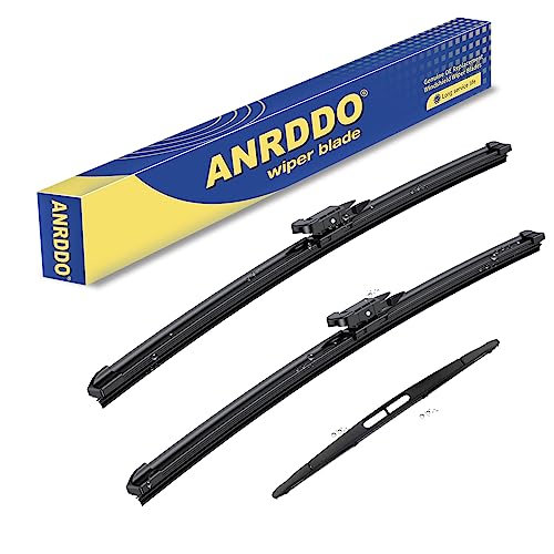 Image of 3 wipers Replacement For 2012 2011 2010 2009 2008 Ford Escape Original Equipment Replacement Windshield Wiper Blades Set 20 inch+20 inch +12 inch (Set of 3) Pinch Tab