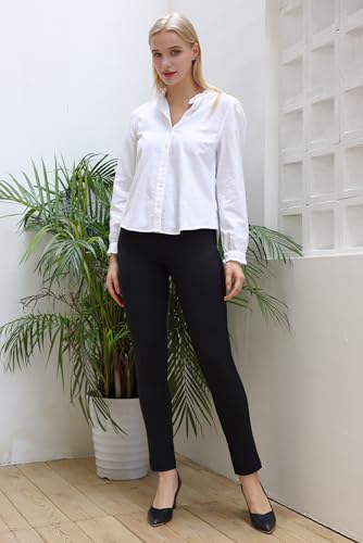 Bamans-Dress-Pants-for-Women-High-Waisted-Skinny-Leg-Pants-Work-Business-Trousers-Formal-Office-Tummy-Control-Slacks 41Ezd+E3QVL