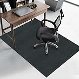 Bolinker Office Chair Mat for Carpet and Hardwood Floor - Gaming Desk Mat, Computer Chair Floor Protector, Non-Slip Rug Pad, TPR Washable, 47"x35", Black