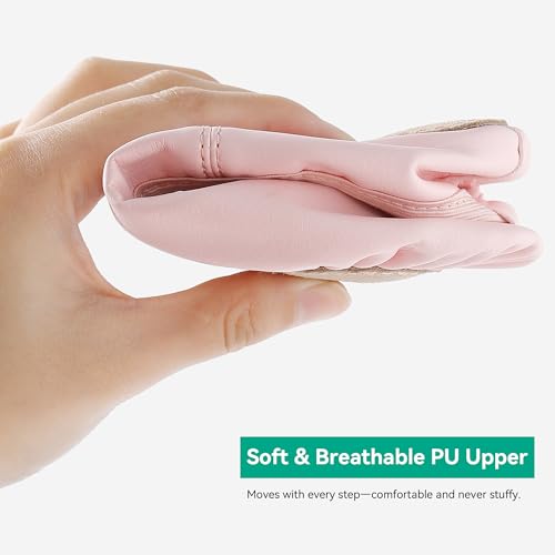 Leather Ballet Dance Shoes for Little Girls, Boys, Toddler Kids Split Sole Ballerina Soft Slippers3