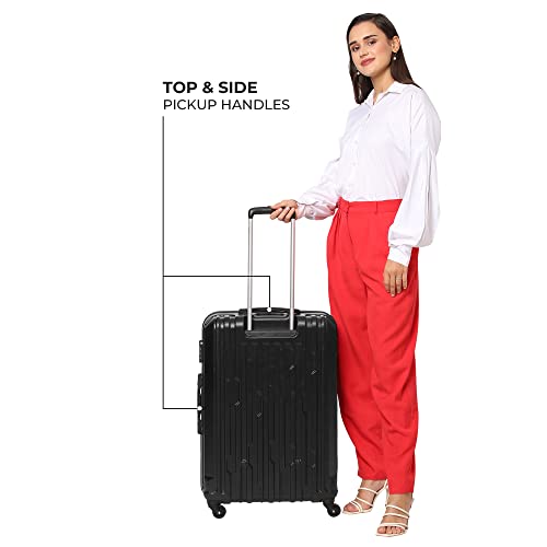 Image of Stony Brook by Nasher Miles Storm Hard-Sided Polycarbonate Check-in Luggage Black 28 inch |75cm Trolley Bag