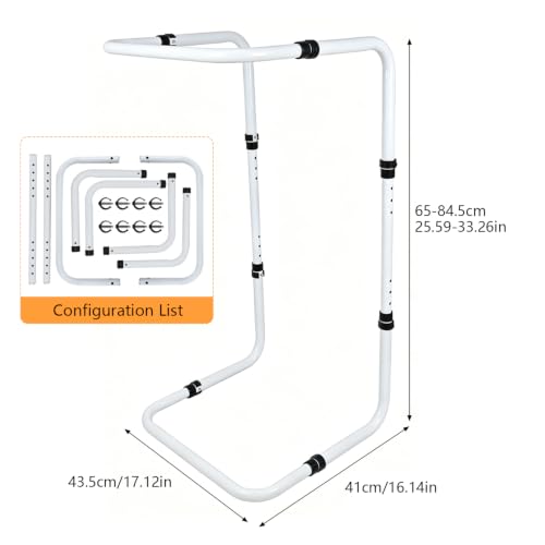 Levantador de manta ajustable de 65-84.5 cm para pie de cama y soporte de 136 kg 7