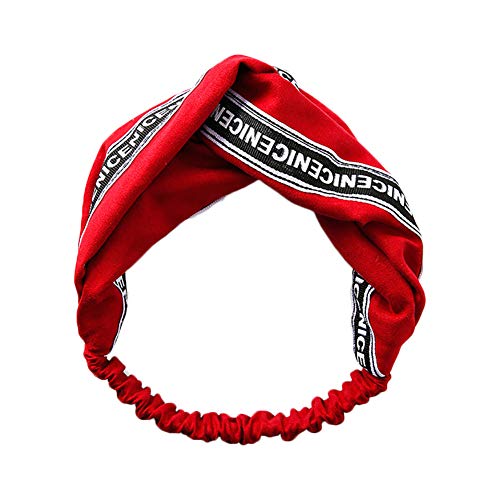Gysad Haarband mit Breiten Seiten, Alphabet, einfarbig, geknüpft, elastisch, für Damen und Jugendliche Cover