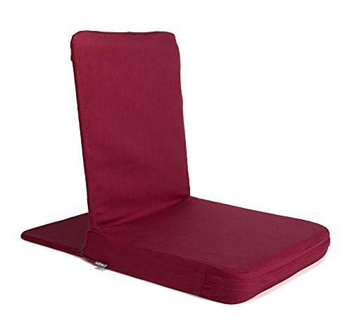 Bodhi Chaise de Sol Mandir XL | Siège de méditation avec Coussin d'assise épais | Chaise de Sol Confortable avec Dossier rembourré | Housse Lavable |...