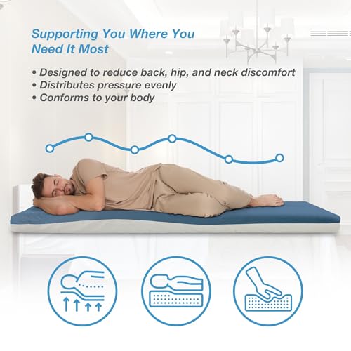 Image of Lumex Select Hospital Bed Mattress, Multi-Layer Medical Foam, Fluid-Resistant, Twin XL, 35x80 inch