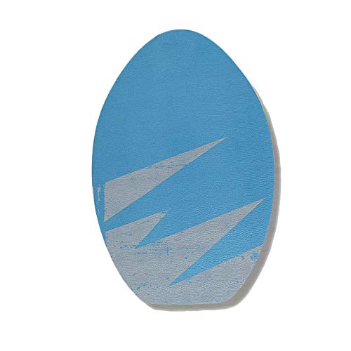 Paddle Board Anti Slip Skimboards with Blue EVA Pad Wooden Skim Board