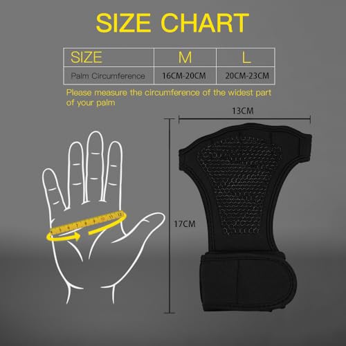 flintronic Guantes de Gimnasio, Guantes Crossfit con Muñequeras Gym, Guantillas Gym Transpirable Antideslizantes, Válidos para Gimnasio, Calistenia, Mancuernas, Kettlebell, Dominadas Fitness (Negro) - Imagen 3