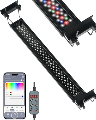 Image of Pawfly Aquarium Light for Plants, 25 W Bluetooth Fish Tank Light, Full Spectrum Aquarium Lights for 24 inch-30 inch Fish Tanks, Extendable 24 /7 LED Lights with Timer Modes & Adjustable Brightness