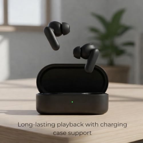 Image of Lynacz Original Wireless Earbuds Compatible with OnePlus, 11 Pro / 11R / Nord 3 Compatible, Clear Call Mic, Long Battery Life Black (BUDS-2R)