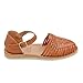 COLORES DE MEXICO MX - Mexican Genuine Leather Boho Shoes with Ankle Strap for Women - Model 927 (6) Brown