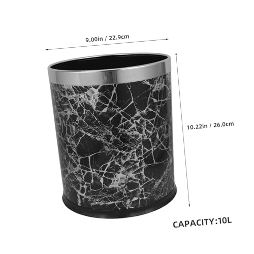 Caneca de basura rectangular 10L color negro miniatura 2