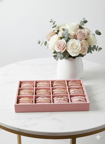 Image of Velvet Jewellery Drawer Organizer Stackable Tray, Pink, 12 Pillow