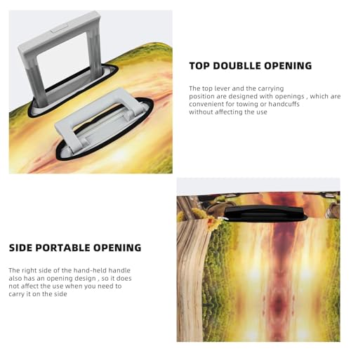 Red Wine Glasses Luggage Cover Washable Elasticated Luggage Covers for Suitcase tsa Approved Stylish Dust and Scratch Resistant Luggage Case Protector for Kids and Adults -4