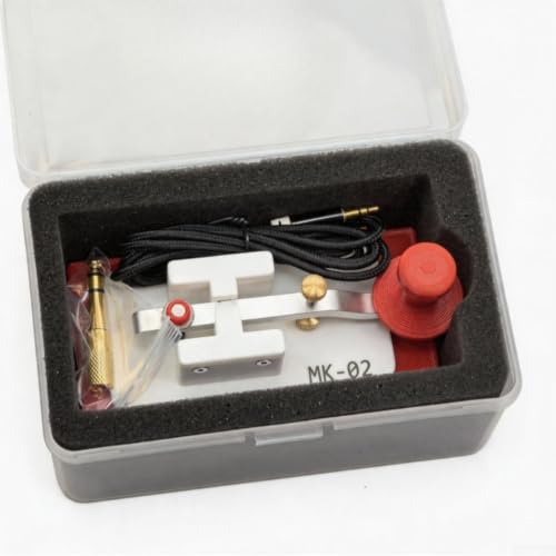 Paleta doble para radio de jamón con base de aluminio ligera y resistente carcasa ABS, rojo