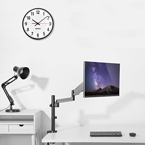 Halter Lcd Adjustable Gas Spring Desk Mount Monitor Stand, Height Adjustable Articulating For 10''-27'' Led/Lcd/Pdp Computer Monitor 100 Bolt Pattern Compatible 16 Lb Capacity, Single Arm #TOP6