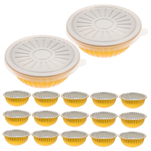 PRETYZOOM 20pcs Aluminum Foil Food Containers Round Packaging Bowls Disposable Bowls Bbq Picnic Storage Safe for Microwave