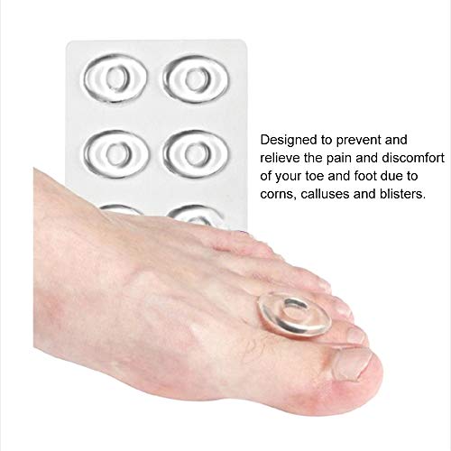 KKmoon 6 unidades/conjunto de almofada de milho macio para calo almofadas de calo sapatos transparen